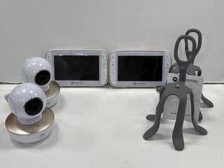 2 X MOTOROLA 5.0 PORTABLE WI-FI VIDEO BABY MONITORS: MODEL NO VM855 (WITH SOME ACCESSORIES) [JPTM124257]