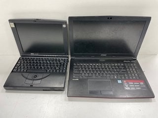 2 X INTERNAL STORAGE REMOVED LAPTOPS (SPARES & REPAIRS, BIOS PASSWORD PROTECTED. TO INCLUDE MSI MS-16J5 & DELL LATITUDE XPI P133ST) [JPTM124072]