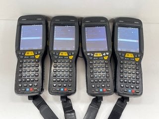 QTY OF 4 HONEYWELL DOLPHIN 99EX HANDHELD MOBILE COMPUTERS: MODEL NO 99EXLW (WITH BATTERY) [JPTM124271]