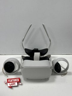 META QUEST 2, ALL-IN-ONE 256 GB GAMING VR HEADSET IN WHITE: MODEL NO KW49CM (WITH 2X HANDHELD WIRELESS CONTROLLERS AND OTHER ACCESSORIES AS SHOWN) [JPTM124261]