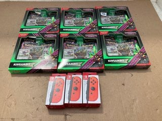 6 X POKEMON SCARLET & VIOLET SHROUDED FABLE TRADING CARD GAMES TO INCLUDE 3 X NINTENDO SWITCH JOY - CON CONTROLLERS: LOCATION - D2