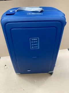 SAMSONITE LARGE HARDSHELL TRAVEL SUITCASE IN NAVY RRP - £209: LOCATION - D4