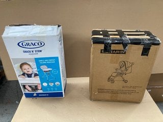 SONARIN BABY STROLLER TO INCLUDE GRACO SNACK N STOW HIGH CHAIR: LOCATION - D5