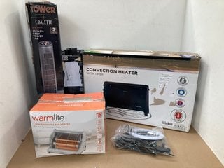 5 X ASSORTED HOUSE HOLD ITEMS TO INCLUDE RUSSELL HOBBS CONVECTION HEATER WITH TIMER AND WARMLITE 1.2KW RADIANT 2 BAR HEATER: LOCATION - D9