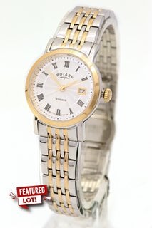 ROTARY WOMENS WINDSOR GOLD WATCH WITH ORIGINAL PACKAGING AND TAGS RRP - £175: LOCATION - WHITE BOOTH