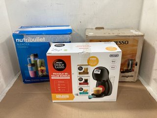 3 X ASSORTED KITCHEN APPLIANCES TO INCLUDE DELONGHI NESCAFE DOLCE GUSTO PICCOLO XS COFFEE MACHINE: LOCATION - D11