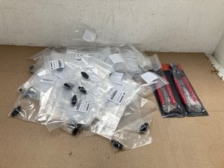 BOX OF MISHIMOTO ALUMINIUM -6AN TO 1/8 NPT FITTINGS - BLACK TO INCLUDE 2 X EAR CLAMP TOOLS: LOCATION - D14