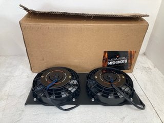 MISHIMOTO 17'' HEAVY DUTY OIL COOLER FAN SHROUD IN MICRO WRINKLE BLACK MODEL: MMFS-HDOC-17 RRP - £317: LOCATION - WHITE BOOTH