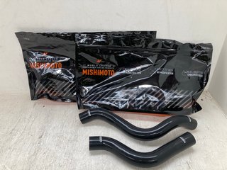 2 X MISHIMOTO MITSUBISHI ECLIPSE SILICONE RADIATOR HOSE KITS 1990 - 1994 IN BLACK RRP - £156: LOCATION - C17