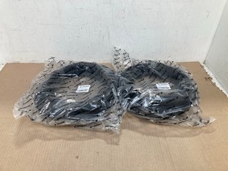 2 X MISHIMOTO BRAIDED 12AN 15FT HOSES IN BLACK: LOCATION - C16