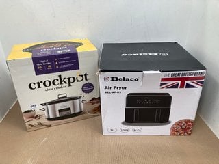 CROCKPOT 7.5L SLOW COOKER TO INCLUDE BELACO AIR FRYER MODEL: BEL-AF-03: LOCATION - C15