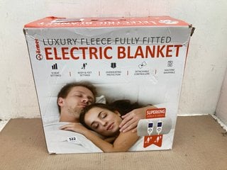 WARMER SUPER KING SIZE LUXURY FLEECE FULLY FITTED ELECTRIC BLANKET: LOCATION - C14