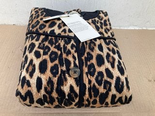 DAMSON MADDER MACY QUILTED JACKET IN ANIMAL PRINT BROWN SIZE: 12 RRP - £130: LOCATION - C13