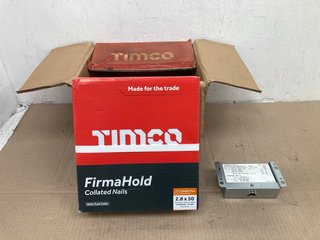 BOX OF TIMCO FIRMAHOLD COLLATED NAILS TO INCLUDE PROGRAMMING TABLE 1: LOCATION - C12