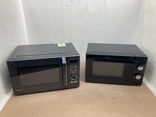 2 X ASSORTED SHARP AND TOSHIBA MICROWAVE OVENS: LOCATION - C10