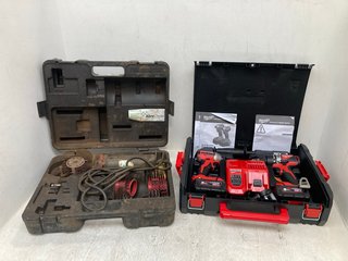 2 X ASSORTED TOOL ITEMS TO INCLUDE MILWAUKEE POWER DRILL: LOCATION - C6