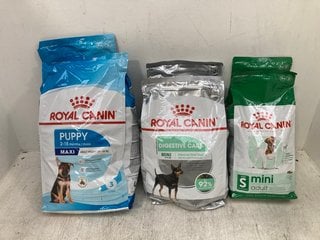 6 X ASSORTED PACKS OF ROYAL CANIN DOG FOOD FOR PUPPIES AND MINI DOGS BB: 01/26: LOCATION - C4