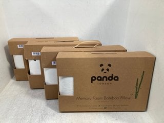 4 X PANDA LONDON MEMORY FOAM BAMBOO PILLOWS: LOCATION - B10