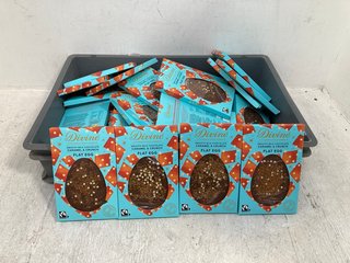 QTY OF DIVINE SMOOTH MILK CHOCOLATE CARAMEL AND CRUNCH FLAT EGGS 100G BB: 11/24: LOCATION - B10