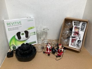 5 X ASSORTED ITEMS TO INCLUDE SANTA AND REINDEER LIGHT UP CHRISTMAS BULB DECORATION PACK: LOCATION - B13