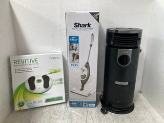 3 X ASSORTED ELECTRICAL ITEMS TO INCLUDE SHARK FLOOR AND HANDHELD STEAM CLEANER: LOCATION - B14