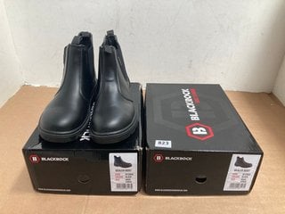 2 X BLACK ROCK PROTECTIVE STEEL TOE DEALER BOOTS IN BLACK SIZE: 9: LOCATION - B18