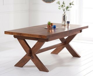 BUCKLEY/BURNHAM 200CM RUSTIC OAK DINING TABLE - RRP £899: LOCATION - B8 (KERBSIDE PALLET DELIVERY)