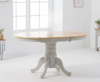 EPSOM/EDEN GREY/OAK EXTENDING TABLE - RRP £699: LOCATION - B8