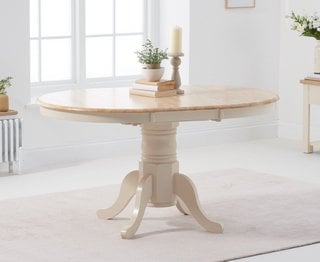 EPSOM CREAM/EDEN CREAM EXTENDING TABLE - RRP £706: LOCATION - B8