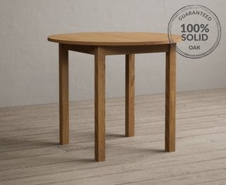 YORK 90CM EXTENDING TABLE OAK - RRP £269: LOCATION - B8