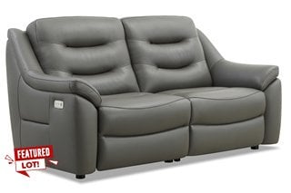 TIDE POWER RECLINING 2.5 SEATER SOFA IN WARM STONE - RRP £2599: LOCATION - D1