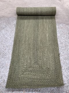 JOHN LEWIS & PARTNERS JUTE RUNNER IN GREEN SIZE : 68 X 235CM: LOCATION - D2