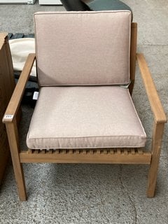 JOHN LEWIS & PARTNERS MONA GARDEN LOUNGE ARMCHAIR IN NATURAL - RRP £168: LOCATION - D3