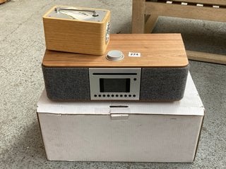 2 X ASSORTED JOHN LEWIS & PARTNERS RADIOS TO INCLUDE ARIA II COMPACT DAB RADIO IN LIGHT OAK FINISH: LOCATION - D3