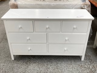 JOHN LEWIS & PARTNERS 3 + 4 CHEST OF DRAWERS IN WHITE RRP - £398: LOCATION - D7