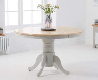 EPSOM/EDEN 120CM GREY/OAK TABLE - RRP £429: LOCATION - B8