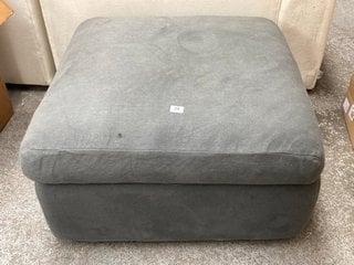 LOAF.COM CHATNAP STORAGE FOOTSTOOL IN GREY LINEN RRP - £705: LOCATION - C2