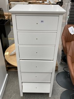 JOHN LEWIS & PARTNERS WILTON 6 DRAWER TALLBOY IN WHITE RRP - £248: LOCATION - C5