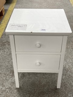 JOHN LEWIS & PARTNERS WILTON 2 DRAWER BEDSIDE TABLE IN WHITE: LOCATION - C6