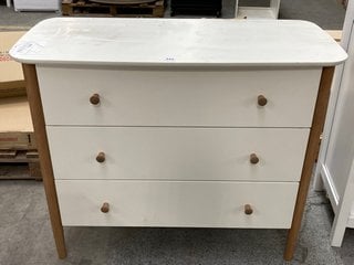 JOHN LEWIS & PARTNERS BONN 3 DRAWER CHEST IN WHITE & OAK: LOCATION - C6