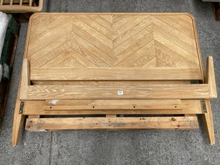 LOAF.COM FLAPPER DOUBLE HEADBOARD & FOOTBOARD IN OAK: LOCATION - C3