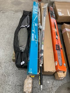 PALLET OF ASSORTED ITEMS TO INCLUDE MAKITA 460MM CORDLESS POLE HEDGE TRIMMER: LOCATION - B6