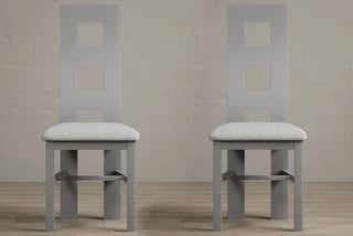 FLOWBACK/FLORENCE WAV003 CHAIR FRAME - LIGHT GREY - PAIRS - RRP £280: LOCATION - C6