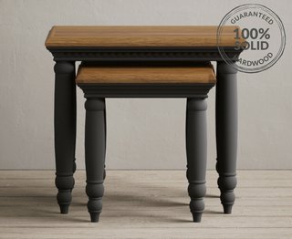 FRANCIS/PHILIPPE CHARCOAL NEST OF TABLE - RRP £229: LOCATION - C6