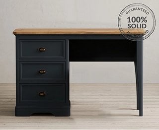 BRIDSTOW OAK & BLUE PAINTED DRESSING TABLE RRP - £519: LOCATION - C6