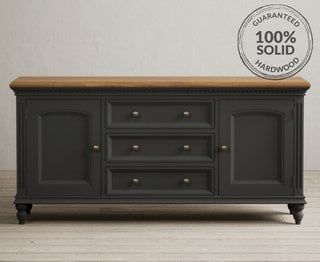 FRANCIS/PHILIPPE CHARCOAL EXTRA LARGE SIDEBOARD - RRP £679: LOCATION - C6