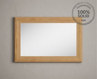 NATURAL OAK 900MM MIRROR - RRP £119: LOCATION - C6