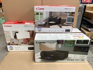 3 X ASSORTED PRINTERS TO INCLUDE CANON PIXMA TR4750I PRINTER: LOCATION - AR11