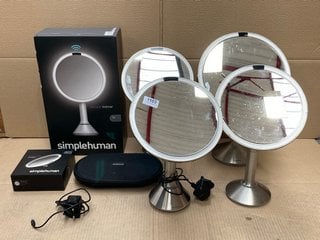 7 X ASSORTED SIMPLE HUMAN ITEMS TO INCLUDE SIMPLE HUMAN SENSOR MIRROR: LOCATION - AR12