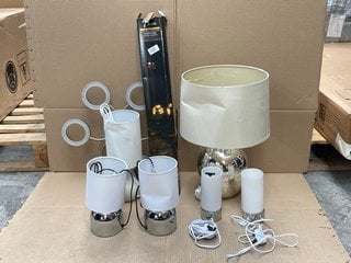 QTY OF ASSORTED LIGHTING ITEMS TO INCLUDE JOHN LEWIS & PARTNERS KRISTY TOUCH LAMP: LOCATION - AR13